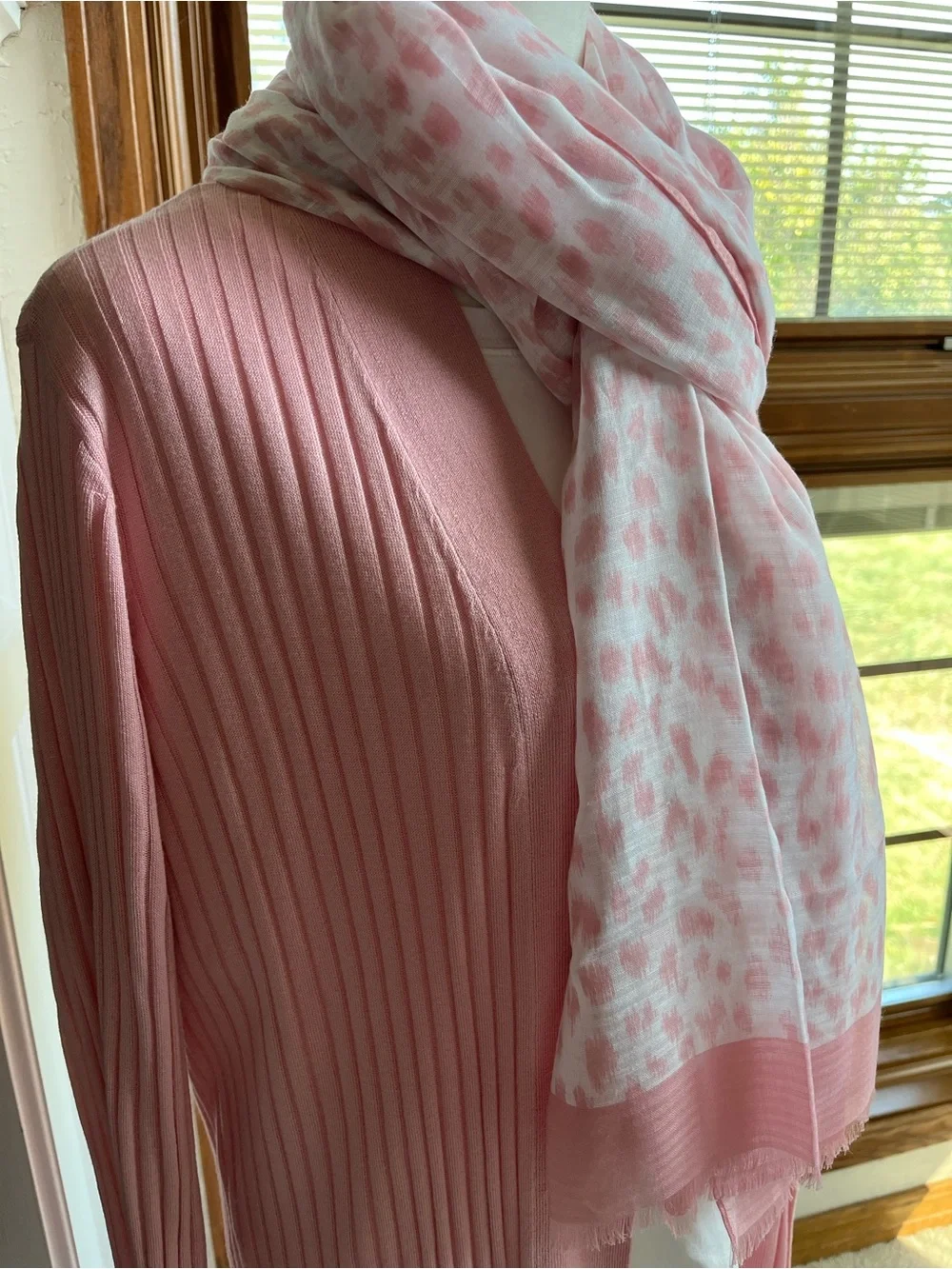 Talbots Pink Printed Lightweight Women's Scarf